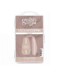 Soft Gel Tips - Nude Medium Coffin 120CT